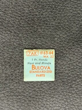 NOS Authentic BULOVA Standardized Watch Part.  7AK 63-64 W23. Hour and Min Hands